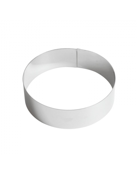 Anello per torta gelato in acciaio inox - diametro Ø cm 20 - altezza cm 6