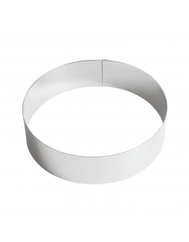 Anello per torta gelato in acciaio inox - diametro Ø cm 22 - altezza cm 6