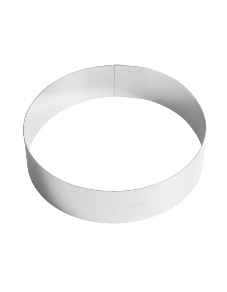 Anello per torta gelato in acciaio inox - diametro Ø cm 24 - altezza cm 6