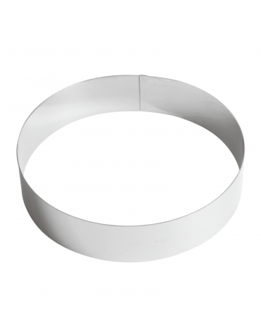 Anello per torta gelato in acciaio inox - diametro Ø cm 26 - altezza cm 6