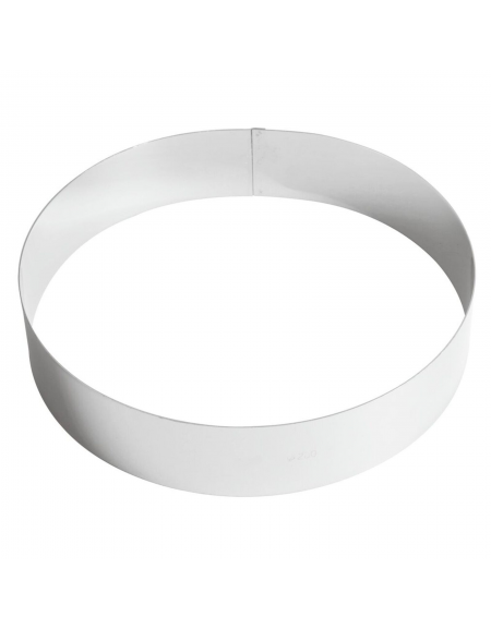 Anello per torta gelato in acciaio inox - diametro Ø cm 28 - altezza cm 6