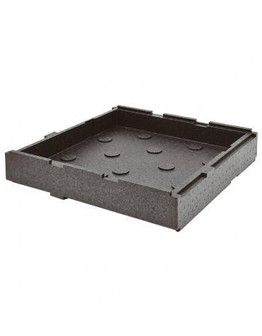 Base/Coperchio per contenitore isometrico modulare in polipropilene  - dimensioni esterne 57x57x9,5h