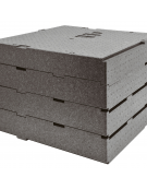 Base/Coperchio per contenitore isometrico modulare polipropilene  - dimensioni esterne 57x57x9,5h