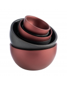 Ciotola in acciaio inox doppia parete - colore marrone - Diametro Ø cm 9,5 - Altezza cm 4,2