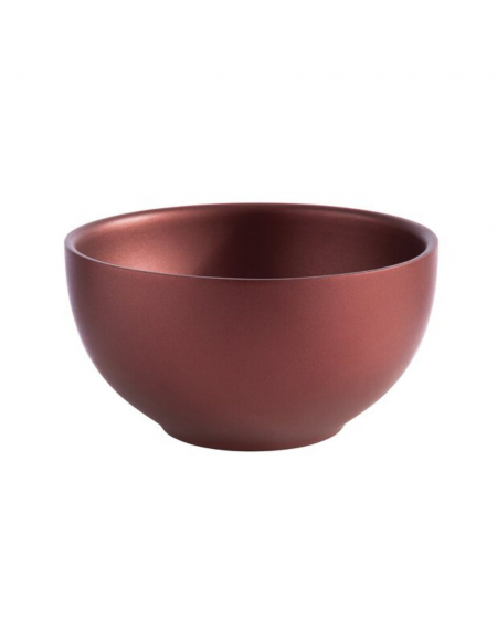 Ciotola in acciaio inox doppia parete - colore marrone - Diametro Ø cm 12 - Altezza cm 6,2