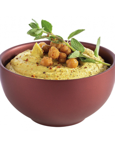 Ciotola in acciaio inox doppia parete - colore marrone - Diametro Ø cm 12 - Altezza cm 6,2