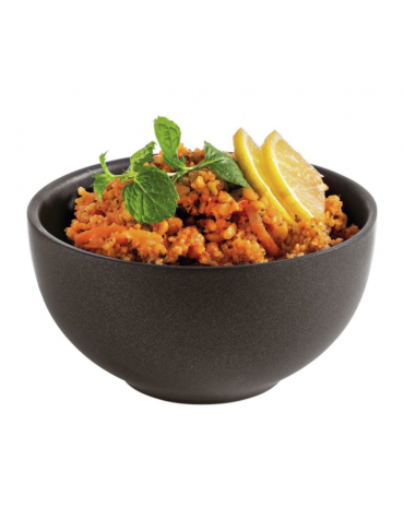 Ciotola in acciaio inox doppia parete - colore nero - Diametro Ø cm 12 - Altezza cm 6,2