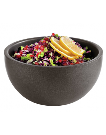 Ciotola in acciaio inox doppia parete - colore nero - Diametro Ø cm 17 - Altezza cm 9