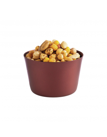 Coppetta in acciaio inox - colore marrone - Diametro Ø cm 8,5 - Altezza cm 5,5