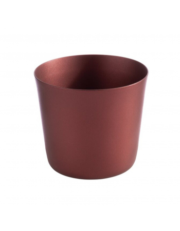 Coppetta in acciaio inox - colore marrone - Diametro Ø cm 8,5 - Altezza cm 8,5