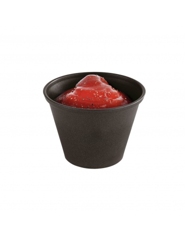 Set 6 ciotoline in acciaio inox - colore grigio scuro - capacità ml 60 - Diametro Ø cm 6 - Altezza cm 4,5