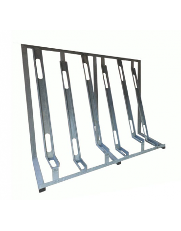 Portabici modulare - modulo per 4 bici - interamente in acciaio zincato e verniciato - cm 177x80x180h