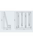 Portabici modulare - modulo per 4 bici - interamente in acciaio zincato e verniciato - cm 177x80x180h