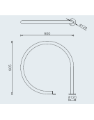 Portabici a 2 posti in acciaio zincato e verniciato - Da tassellare - cm 90x90,5h