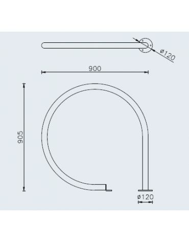 Portabici a 2 posti in acciaio zincato e verniciato - Da tassellare - cm 90x90,5h