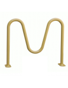 Portabici 2 posti alto-basso realizzato in acciaio zincato e verniciato - Da tassellare - cm 102,8x20x82h