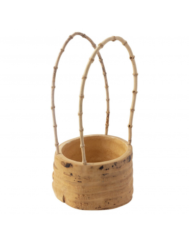 Piatto presentazione per sushi in bambù - Diametro Ø cm 16 - Altezza cm 27