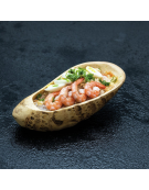 Piatto presentazione per sushi Conchiglia in bambù - Lunghezza cm 24