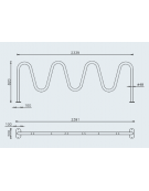 Portabici 4 posti alto-basso realizzato in acciaio zincato e verniciato - Da tassellare - cm 239,1x20x82h