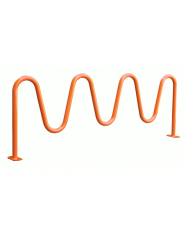 Portabici 4 posti alto-basso realizzato in acciaio zincato e verniciato - Da tassellare - cm 239,1x20x82h