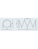 Portabici a spirale 5 posti realizzato in acciaio zincato e verniciato. Da tassellare - cm 189x79,4h