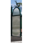 Parete laterale in policarbonato alveolare trasparente per pensilina cod. DN35473- DN35474