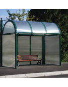 Parete laterale in policarbonato alveolare trasparente per pensilina cod. DN35473- DN35474