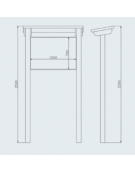 Bacheca realizzata interamente in legno, con tettoia - Pannello cm 100x70