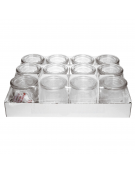 Vasetti in vetro senza coperchio, 12 pezzi - Capacità ml 35 - Diametro Ø cm 5 - Altezza cm 3,5