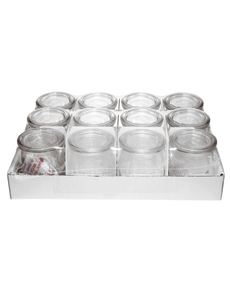 Vasetti in vetro senza coperchio, 12 pezzi - Capacità ml 35 - Diametro Ø cm 5 - Altezza cm 3,5