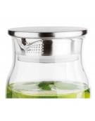 Caraffa in vetro con coperchio inox e filtro integrato per torsoli o ghiaccio - Lt. 1,5  - Diametro Ø cm 49 - Altezza cm 26