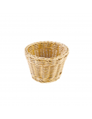 Cesto pane tondo in polipropilene colore beige - Diametro Ø cm 13 - Altezza cm 10