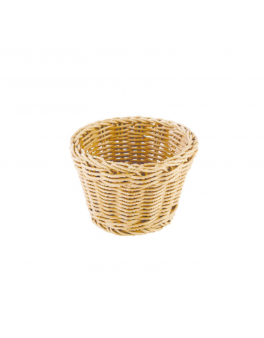 Cesto pane tondo in polipropilene colore beige - Diametro Ø cm 13 - Altezza cm 10