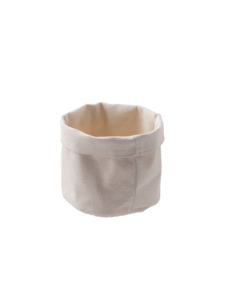 Cesto pane cotone rotondo - colore beige -  Diametro Ø cm 12 - Altezza cm 15