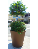 Fioriera conica realizzata in acciaio zincato e verniciato - cm 70x70x70h