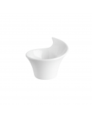 Ciotola ovale in melamina di colore bianco - cm 8,5x7x6h - lt 0,07