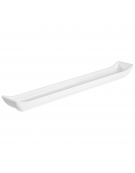 Ciotola rettangolare in melamina di colore bianco - cm 35x4,5x3h - lt 0,2
