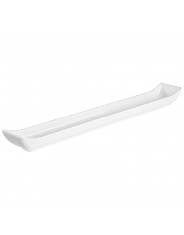 Ciotola rettangolare in melamina di colore bianco - cm 35x4,5x3h - lt 0,2