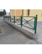 Supporto di testa da tassellare per barriera in tubolare acciaio zincato e verniciato - cm Ø8x111,7h