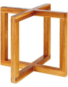 Supporto buffet in legno di acacia - cm 20x20x17,5h
