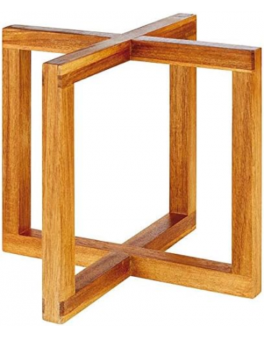 Supporto buffet in legno di acacia - cm 20x20x17,5h