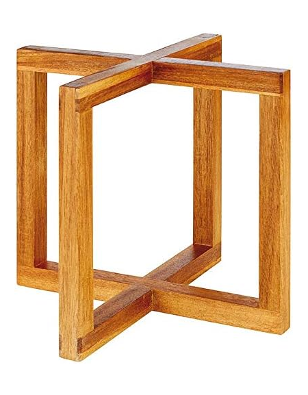 Supporto buffet in legno di acacia - cm 20x20x17,5h
