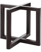Supporto buffet in legno di acacia - colore nero - cm 20x20x17,5h
