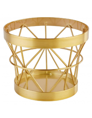 Alzata in acciaio inox a forma di cesto - colore oro - Diametro Ø cm 10,5 - Altezza cm 8