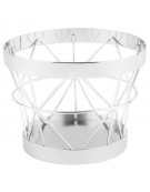 Alzata in acciaio inox a forma di cesto - Diametro Ø cm 10,5 - Altezza cm 8