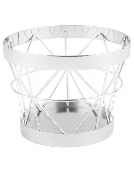 Alzata in acciaio inox a forma di cesto - Diametro Ø cm 10,5 - Altezza cm 8