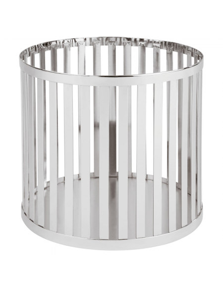 Alzata in acciaio inox a forma di cesto - Diametro Ø cm 21 - Altezza cm 20