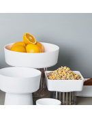 Alzata in acciaio inox a forma di cesto - Diametro Ø cm 21 - Altezza cm 20