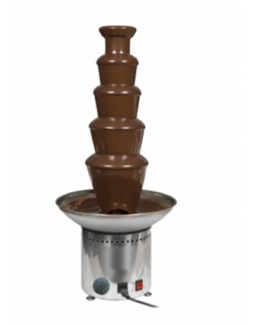 Fontana di cioccolato in acciaio inox - Capacità 8 kg di cioccolato -  cm Ø 37x80h