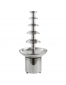 Fontana di cioccolato in acciaio inox - Capacità Kg 8 - Potenza W 370 - Diametro Ø cm 38 - Altezza cm 80